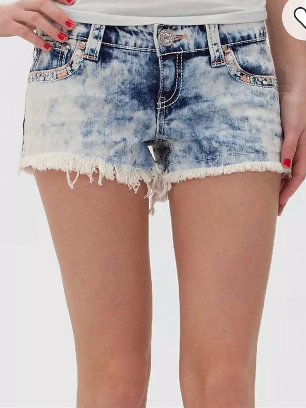 DAYTRIP Gemini Stretch Shortie Shorts - Festival Wear Size 26"